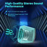 G2000 32W PC Computer Speakers or Gaming Desktop PC Laptop Computer Wooer Speakers