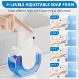 Touchless Foaming Soap Dispenser 15oz, Rechargeable 4-Level Adjustable for Kitchen