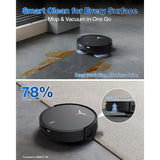 Powerful Robot Vacuum and Mop w/ 18,500Pa Suction, Auto-Lit, Edge Cleaning