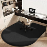 Solid color computer chair mat flannel floor mat thickened desk swivel chair