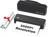 300DPI Portable Printer Wireless for Travel, Inkless Small Bluetooth Printers for Home Use