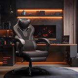 Fabric Gaming Chair with Footrest,Big and Tall Game Chair for Heavy People, Gamer Chair