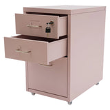 3 -Tiers  Vertical File Cabinet Metal Mobile File Cabinet with Lock