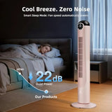 T Tower Fan-, Bladeless Oscillatg Fan with Remote, 6 Speeds and 4 Modes