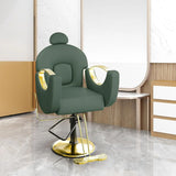 Reclining Barber Salon Chair 360°Swivel Barber Chair with Heavy Duty Hydraulic Pump for Spa Shampoo Hair