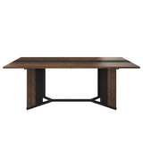 71In Large Rectangular White Dining Table for 4 5 6 8 10 People, Family Dinner Table