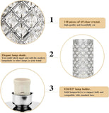 Crystal Table Lamp Touch Control Accent W/ Silver Lamp Shade For Kitchen