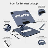 Laptop Stand with USB C 6in1 Docking Station HDMI 4K@60Hz 4*USB3.0 100W PD Compatible with MacBook