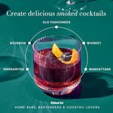 Cocktail Smoker Kit Whiskey Smoker Glass Dome Infuser for Old Fashioned Crafty