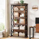 Tribesigns 6-Tier Bookcase, 71 Inches Industrial Bookshelves and Bookcases