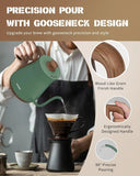 Electric Kettle 1000W Quick Heating Gooseneck, 0.8L 304 Stainless Steel, Auto Shut-Off