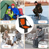 2PCS Heated Stadium Seat for Bleachers with Back and Cushion 3 Gear Heating