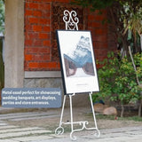 Metal Free Standing Adjustable Display Stand Scroll Easel with Chain Support White Easel Stand