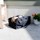 Black Firewood Racks with Hooks and Cover for Indoor Outdoor Use, Durable Storage