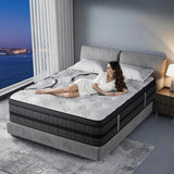 Queen 12 Inch Hybrid Spring Mattress, Medium Firm Comfort Foam