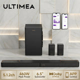 5.1.2ch Soundbar Surround Sound System for TV with 6.5" Subwoofer