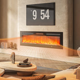 50/60-inch Smart Electric Fireplace Heater with Realistic Flame