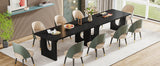Tribesigns Modern Dining Table for 6 to 8 People, 71" Large Kitchen Dining Table with Wood