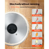 SucceBuy 6.7-10 inch Meat Slicer Electric Deli Slicer Machine with two SUS420 Blades