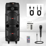 4000W Portable Bluetooth Speaker Dual 6.5" Woofer Sound System Party DJ