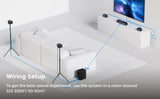 500W Sound Bar for TV with 6.5" Subwoofer&4 Wired Surround Speakers