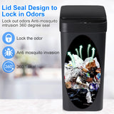 2 Pack 12L & 18L Automatic Trash Can Bathroom Touchless Motion Sensor Garbage Can with Lid for Bedroom living Room