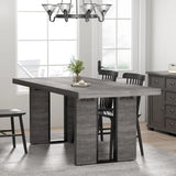 70.8 Inch Dining Table, Rustic Farmhouse Kitchen Table for 6-8 People