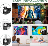 Projector Screen 120in 4K HD Foldable Anti-Crease Portable for Home Theater