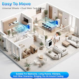 Evaporative Cooler with 8L Tank, 3-in-1 Cooling Fan, 3 Modes 3 Speeds