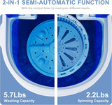 Portable Washing Machine for Apartments, Dorms, Traveling, RV - 5.7 lbs Capacity,