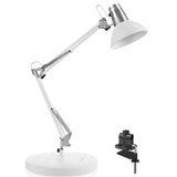 Metal Desk Lamp, Adjustable Goose Neck Architect Table Lamp with On/Off