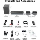 5.1 Channel 320W Soundbar with Adjustable Speakers and Subwoofer