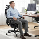 Ergonomic Office Chair with Footrest,Office Chair with 136° Recline, Ergonomic Desk Chair