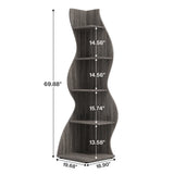Tribesigns Corner Shelf, Modern 5-Tier Wall Corner Bookshelf, Stylish