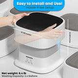 Mini Portable Washing Machine - Collapsible Foldable 3-Mode Washer for Baby Clothes Socks Underwear
