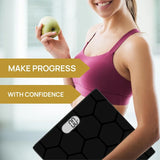 Highly Accurate Digital Bathroom Scale for Home Use with 400 lbs Capacity and Builtin Battery Ideal for Fitness