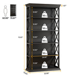 Tribesigns 6-Tier Bookcase, 71 Inches Industrial Bookshelves and Bookcases