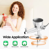 Fruit/Vegetable Squeezer Stainless Steel Manual Juicer with Screw Clamp Wheat grass