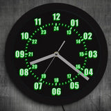 LED Indoor/Outdoor Wall Clock Remote Control, Night Lighting, 7 Colors Backlight