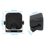 Herdio 4 Inch Portable Bluetooth Speaker Wired Waterproof 120W Sound Box Outdoor Boat Tractor