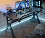 Two-Section Split Solid Wood Computer Gaming Desk  | Ergonomic Home Office