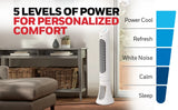 Honeywell QuietSet Whole Room Oscillating Tower Fan with Remote, White