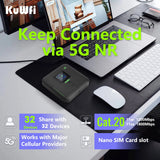KuWFi 5G Mobile Router AX3000 Dual Band WiFi6 Portable Pocket Router WiFi