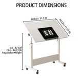 Small Standing Rable Adjustable Height Mobile Stand Up Desk With Wheels