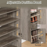 5 Tier Shoe Cabinet Storage for Entryway w/ Doors, Freestanding Shoe Rack