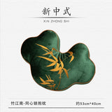 Creative Backside Cushion Emboidery Pillow Bamboo Retro Decorative Pillow Cover For Sofa Chair Bedding Fan Cushion