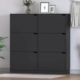 Shoe Cabinet with 6 Flip Drawers, Freestanding Shoe Organizer for Entryway