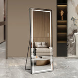 Full Length Mirror with LED Lighting Vertical Wall Decor Mirror for Bedroom