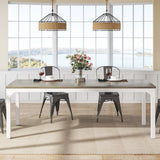 Tribesigns Dining Table for 6-8 People, 200cm Large Narrow Long Rectangular Kitchen Dinner Table
