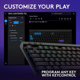 Slim Profile Wireless Gaming Keyboard with RGB Lighting, Tactile Brown Switches